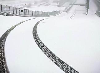 Видео: как выглядит трасса Формулы-1 после снегопада